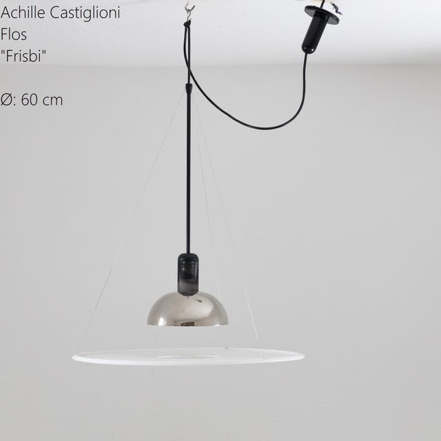 Plastic Frisbi Hanging Lamp by Achille Castiglioni for Flos, Italy, 1978 For Sale - Image 7 of 8