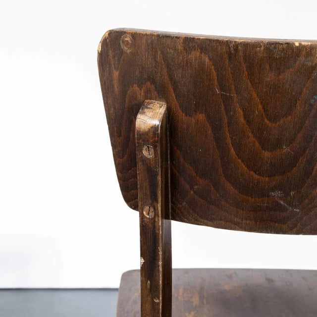 Wood Bentwood Framed Dining Chairs, 1960s, Set of 4 For Sale - Image 7 of 8