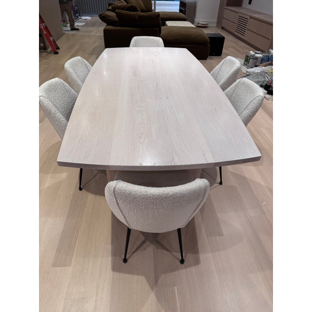 Contemporary Custom Piece Oakwood Dining Table For Sale - Image 3 of 6