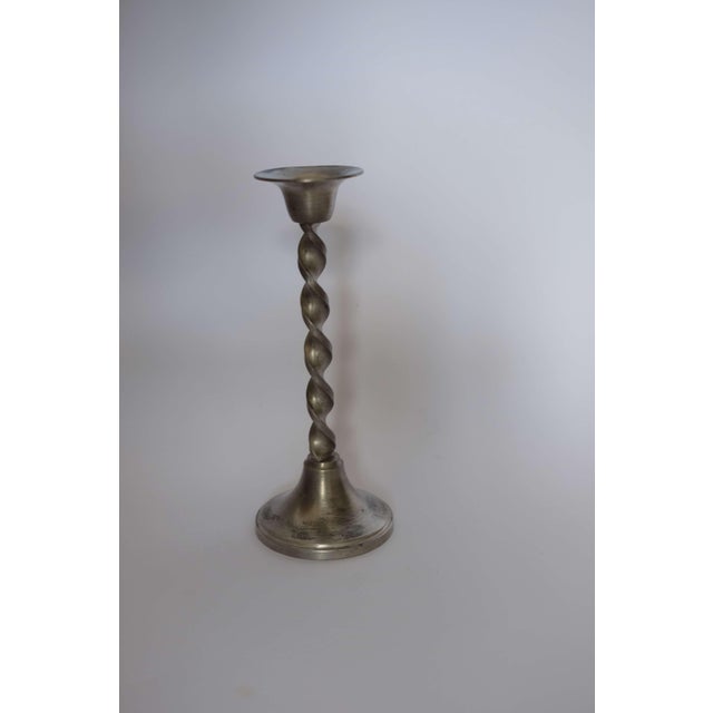 Pewter Candlestick from Harald Buchrucker, 1940s, in Good conditions. Designed 1920 to 1949 This piece has an attribution...