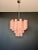 2020s Murano Style Glass Tube Chandelier, 36 Pink Etched Glass Tube For Sale - Image 5 of 6