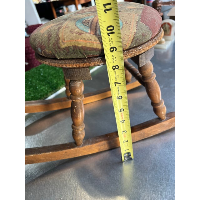 Up for consideration is a beautiful vintage wooden petite yet sturdy rocking milk stool. This would look lovely in your...