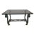 1940's French Coffee Table -Green Patinated Iron & Gilt W/ Smoke Glass Top For Sale