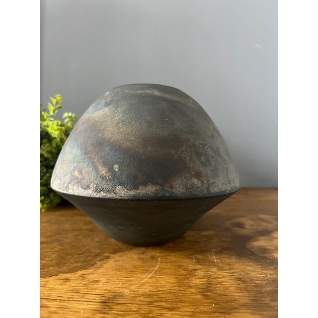 Black Signed Stephen Gamza Organic Modern Designer Vase For Sale - Image 8 of 12