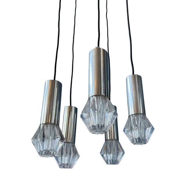 Mid-Century Space Age Cascade Pendant Lamp, 1970s For Sale