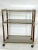 Brown Italian Brass and Wood 3-Shelf Trolley or Bar Cart by Tommaso Barbi, 1970s For Sale - Image 8 of 14