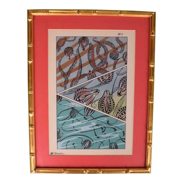 Fantaisies Oceanographiques Pochoir Planche 7 C1926 For Sale