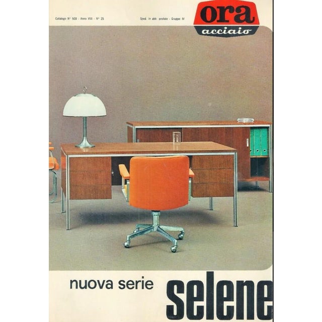 Selene Executive Desk from Ora Acciaio, Italy, 1970s For Sale - Image 16 of 17