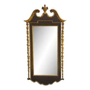 Federal Style Parcel Gilt Decorated Mahogany Frame Mirror