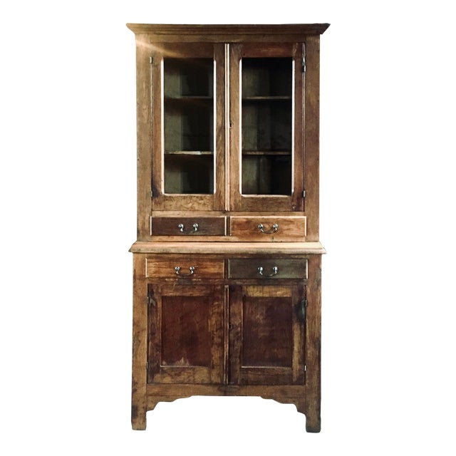 Late 19th Century Antique Oak Kitchen China Cabinet Chairish