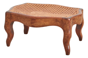 Antique French Cane Foot Stool
