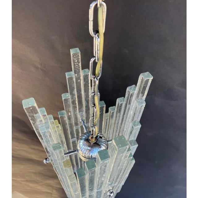 Vintage Italian Pendant With Murano Glass Rods by Poliarte For Sale - Image 9 of 11