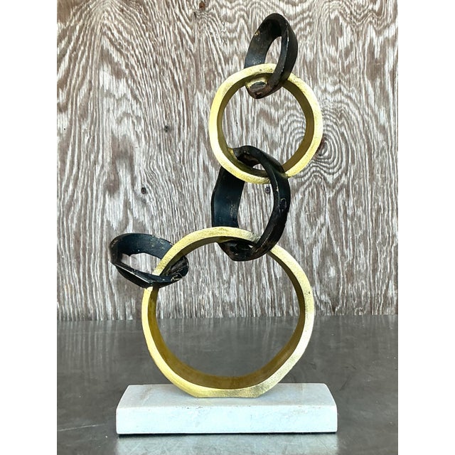 Abstract Late 20th Century Vintage Boho Abstract Rings Sculpture For Sale - Image 3 of 8