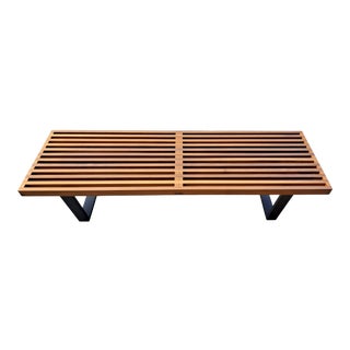 Nelson Bench Walnut 60" Herman Miller For Sale