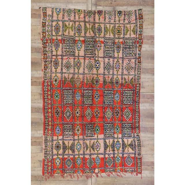 Late 20th Century Vintage Boujad Moroccan Rug - 06'00 X 09'09 For Sale - Image 5 of 9