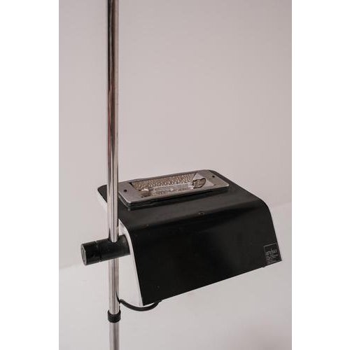 Silver Chrome Model 1105 Floor Lamp by Bruno Gecchelin for Arteluce, 1970s For Sale - Image 8 of 12