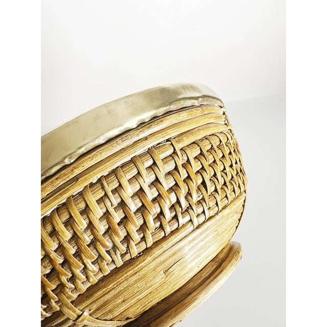 Bamboo and Brass Bowl, Italy, 1960s For Sale - Image 14 of 17