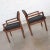 Vintage Modern Armchairs Black & Walnut Tone Wood by Haworth - A Pair For Sale - Image 6 of 13