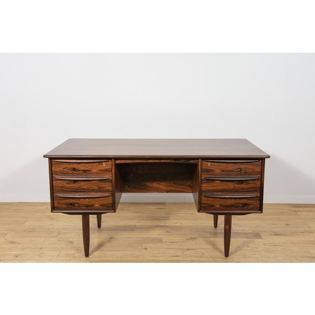 Mid-Century Modern Mid-Century Modern Rosewood Desk by Svend Åge Madsen for Falster Møbelfabrik, Denmark, 1960s For Sale - Image 3 of 18