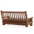 1960s A French Heavy Oak Brutalist Style Open Arm Sofa Frame, C. 1960. For Sale - Image 5 of 8