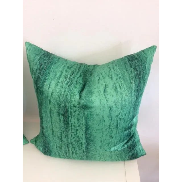 Contemporary Contemporary Malachite Pillows - A Pair For Sale - Image 3 of 11