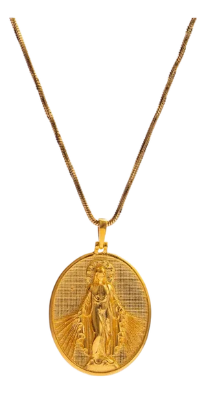 Divine Grace Virgin Mary Medallion Necklace