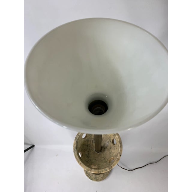 Stone 1960s Large Mid-Century Modern Alabaster Table Lamp For Sale - Image 7 of 9