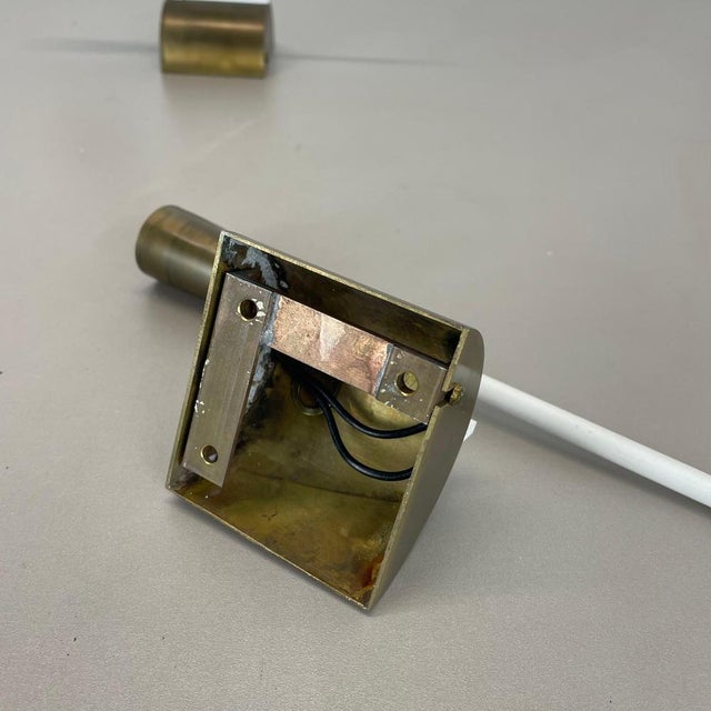 Brass Tube Theatre Wall Light Sconces in the style of Stilnovo, Italy, 1950, Set of 2 For Sale - Image 14 of 16