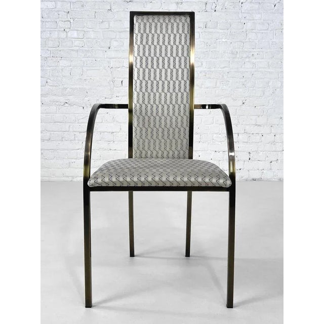 White Vintage Dining Chairs in Varnished Metal and Fabric from Belgo Chrom, 1980s, Set of 6 For Sale - Image 8 of 11