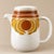 A striking vintage Rosenthal Studio-Line porcelain coffee set, made in Germany, featuring a bold geometric design in warm...