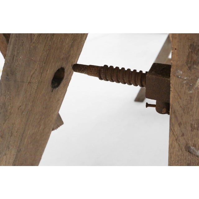 Industrial Oak Workbench, Belgium, 1900s For Sale - Image 11 of 16