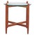 Swedish Cherrywood Side Table with Round Glass Top, 1960s For Sale - Image 10 of 10