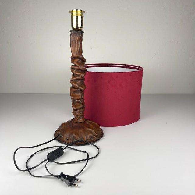 Vintage Italian Leather Table Lamp, 1950s For Sale - Image 18 of 18