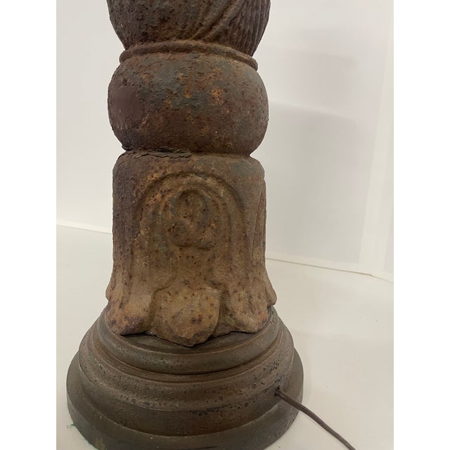 Antique Cast Iron Table Lamps—A Pair For Sale - Image 10 of 14