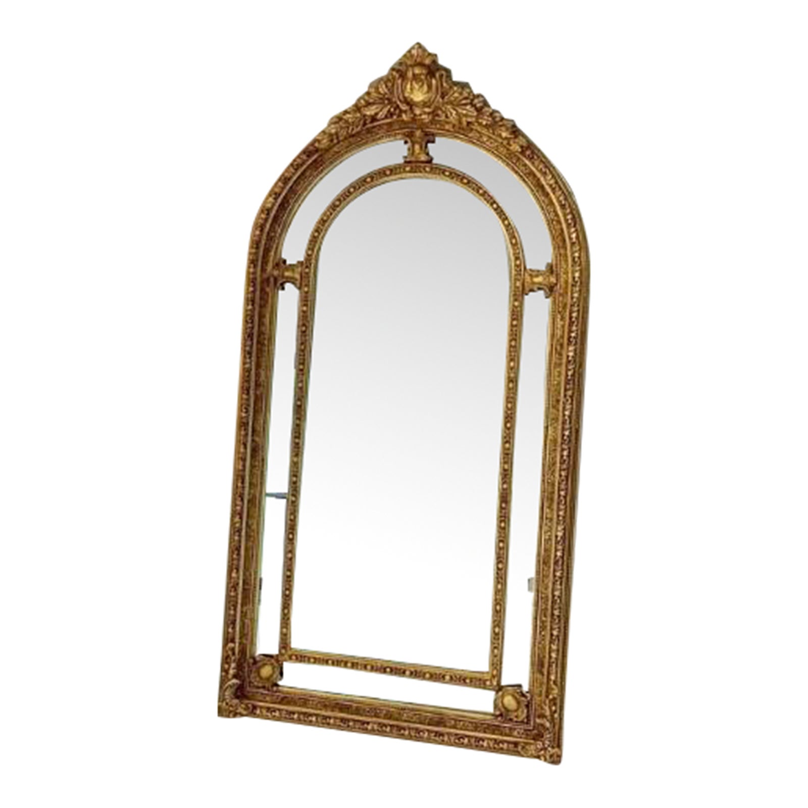 1970s French Gold Floor Mirror Chairish