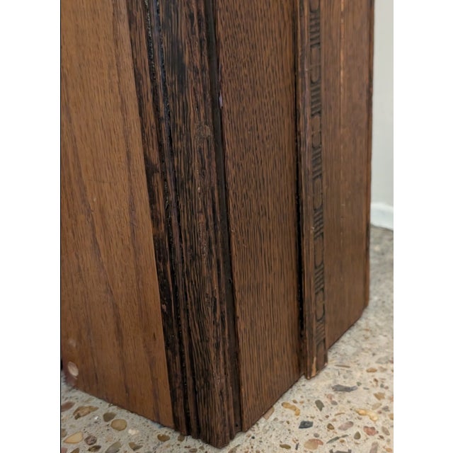 Wood c.b. Atkin Co. Oak Mantel - Circa 1890-1910 For Sale - Image 7 of 9