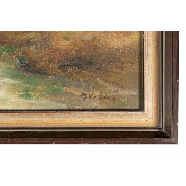 Bohemian Landscape is an oil on panel realized by Miroslava Vrbová-Štefková in the mid-20th century. 50 x 60 cm, signed...