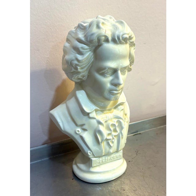 Arnels cream ceramic Beethoven bust sculpture. Excellent condition.