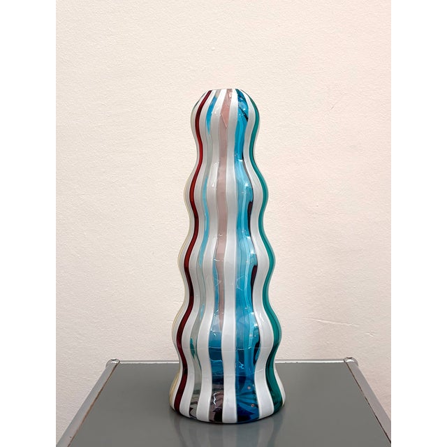 1980s Bottle Vase by Alessandro Mendini for Venini, 1988 For Sale - Image 5 of 5
