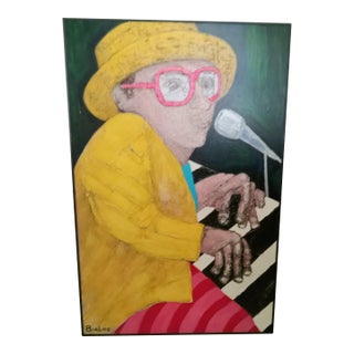 Original Artwork Elton John "Rocket Man" For Sale