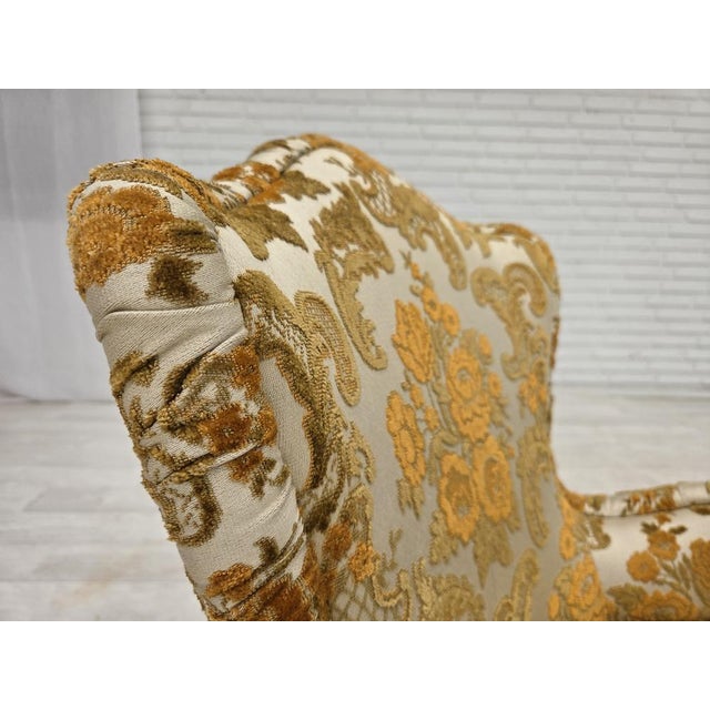 Small Danish Armchairs in Brown/Beige Furniture Fabric, 1970s, Set of 2 For Sale - Image 9 of 18