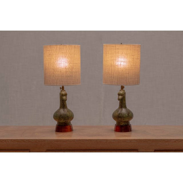Mid-Century Modern French Table Lamps, 1970s, Set of 2 For Sale - Image 6 of 10