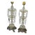 Antique Bohemian Cut Crystal Pendants Table Lamps - a Pair For Sale