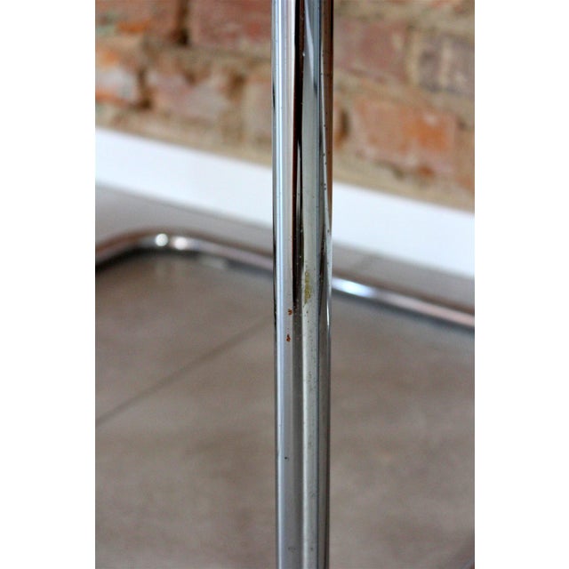 Metal Vintage Italian White Leather and Chrome Cantilever Chairs, Italy, 1980s, Set of 4 For Sale - Image 7 of 18