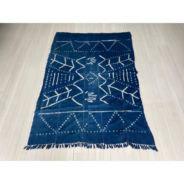 Textile Antique Indigo Mali Textile For Sale - Image 7 of 18