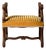 1900s French Wood & Upholstered Stool For Sale