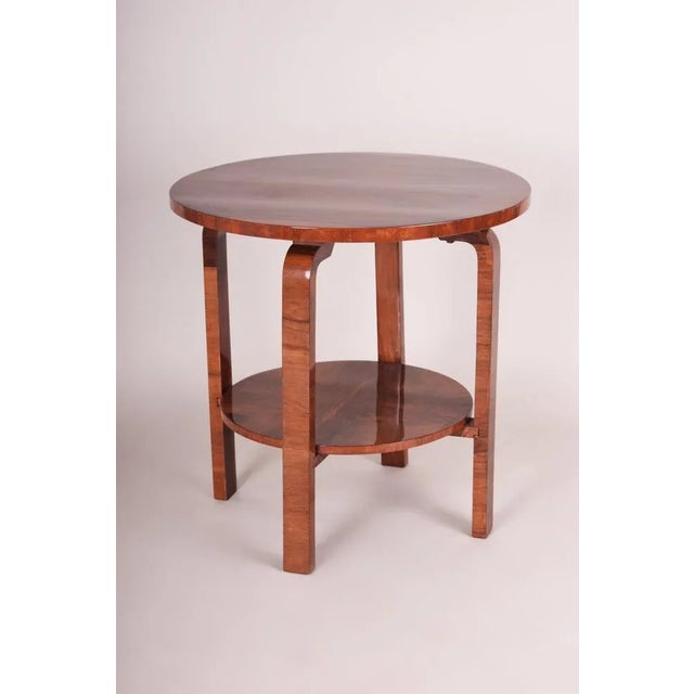 Small Art Deco Table in Walnut, Czech, 1930s For Sale - Image 6 of 6