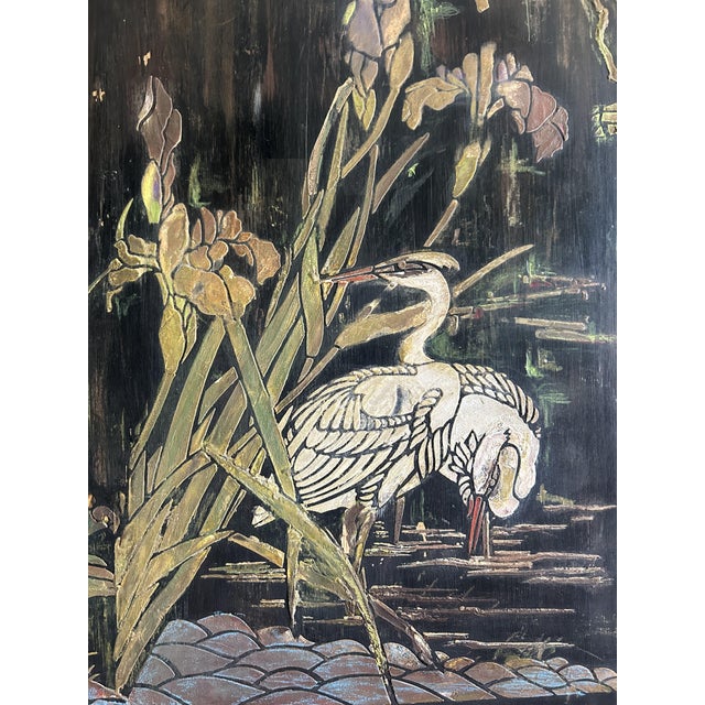 Vintage Painted Pine Armoire with Chinoiserie Panels, 1920s For Sale - Image 6 of 14