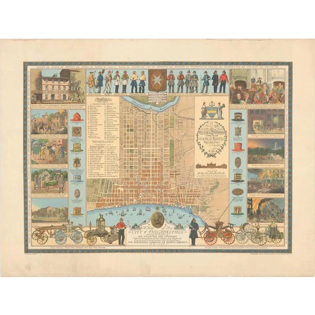 Map of Philadelphia with Historical Tribute, 1938 For Sale - Image 6 of 6