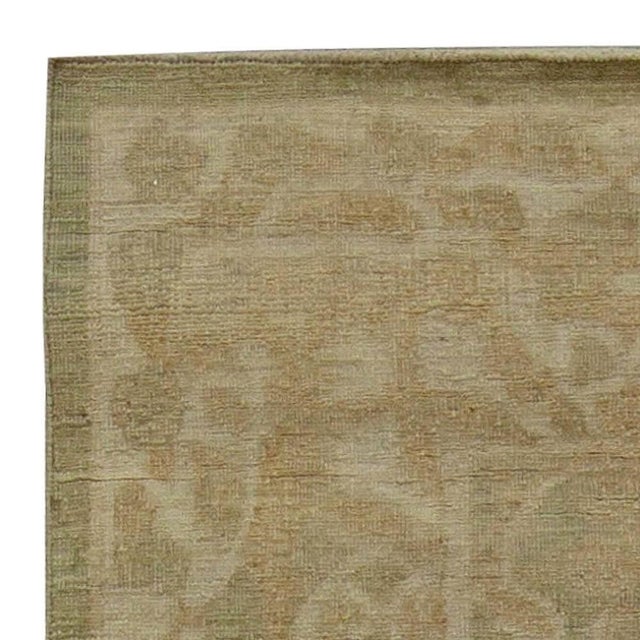 Early 21st Century Modern Tabriz Design Brown and Beige Handmade Wool Rug by Doris Leslie Blau For Sale - Image 5 of 6